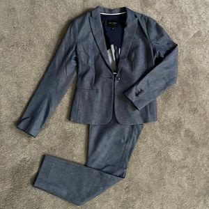 Banana Republic suit, classic fit jacket, size 2; Sloan pants, size 2
